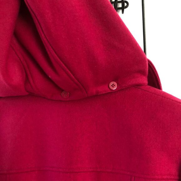 Decree Pink Peplum Hooded Wool Pea Coat - Picture 4 of 11